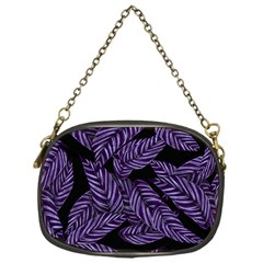 Tropical Leaves Purple Chain Purse (one Side) by snowwhitegirl