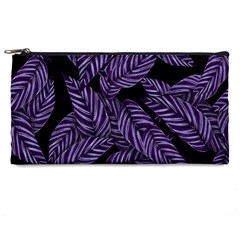 Tropical Leaves Purple Pencil Cases by snowwhitegirl