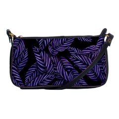 Tropical Leaves Purple Shoulder Clutch Bag by snowwhitegirl