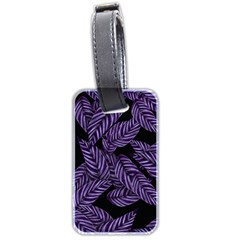 Tropical Leaves Purple Luggage Tags (two Sides) by snowwhitegirl