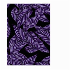 Tropical Leaves Purple Large Garden Flag (two Sides) by snowwhitegirl