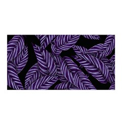 Tropical Leaves Purple Satin Wrap by snowwhitegirl