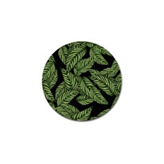 Tropical Leaves On Black Golf Ball Marker (10 Pack) by snowwhitegirl