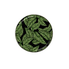 Tropical Leaves On Black Hat Clip Ball Marker (10 Pack) by snowwhitegirl