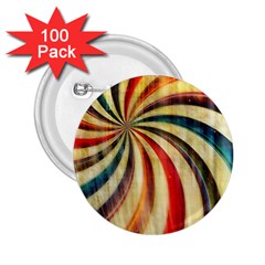 Abstract Rainbow Swirl 2 25  Buttons (100 Pack)  by snowwhitegirl