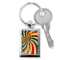 Abstract Rainbow Swirl Key Chains (rectangle)  by snowwhitegirl