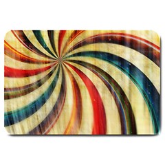 Abstract Rainbow Swirl Large Doormat  by snowwhitegirl