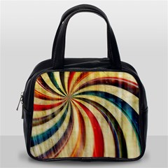 Abstract Rainbow Swirl Classic Handbag (one Side) by snowwhitegirl