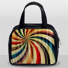 Abstract Rainbow Swirl Classic Handbag (two Sides) by snowwhitegirl