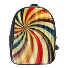 Abstract Rainbow Swirl School Bag (large) by snowwhitegirl