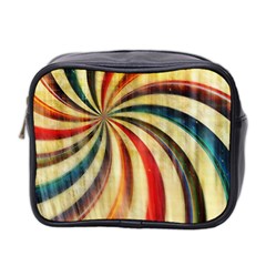 Abstract Rainbow Swirl Mini Toiletries Bag (two Sides) by snowwhitegirl