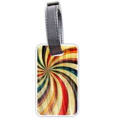 Abstract Rainbow Swirl Luggage Tags (one Side)  by snowwhitegirl