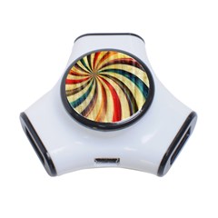 Abstract Rainbow Swirl 3-port Usb Hub by snowwhitegirl