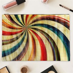 Abstract Rainbow Swirl Cosmetic Bag (xxl) by snowwhitegirl