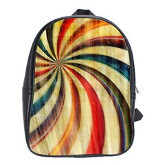 Abstract Rainbow Swirl School Bag (xl) by snowwhitegirl