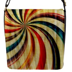 Abstract Rainbow Swirl Flap Closure Messenger Bag (s) by snowwhitegirl