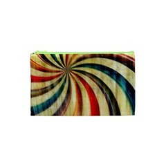 Abstract Rainbow Swirl Cosmetic Bag (xs) by snowwhitegirl