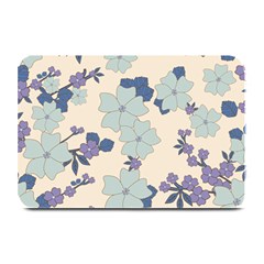 Vintage Floral Blue Pattern Plate Mats by snowwhitegirl