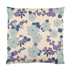 Vintage Floral Blue Pattern Standard Cushion Case (one Side) by snowwhitegirl