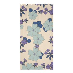 Vintage Floral Blue Pattern Shower Curtain 36  X 72  (stall)  by snowwhitegirl