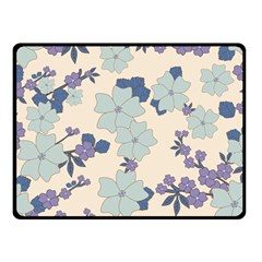 Vintage Floral Blue Pattern Double Sided Fleece Blanket (small)  by snowwhitegirl