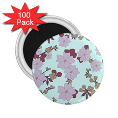 Vintage Floral Lilac Pattern 2 25  Magnets (100 Pack)  by snowwhitegirl