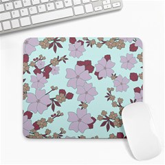 Vintage Floral Lilac Pattern Large Mousepads by snowwhitegirl