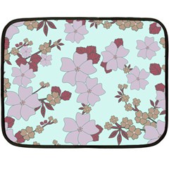 Vintage Floral Lilac Pattern Fleece Blanket (mini) by snowwhitegirl