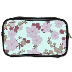 Vintage Floral Lilac Pattern Toiletries Bag (one Side) by snowwhitegirl