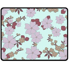 Vintage Floral Lilac Pattern Fleece Blanket (medium)  by snowwhitegirl