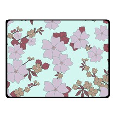 Vintage Floral Lilac Pattern Fleece Blanket (small) by snowwhitegirl