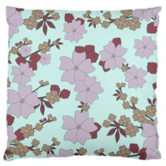 Vintage Floral Lilac Pattern Large Cushion Case (two Sides) by snowwhitegirl