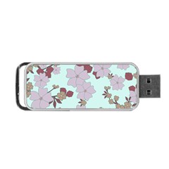 Vintage Floral Lilac Pattern Portable Usb Flash (two Sides) by snowwhitegirl