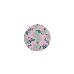 Vintage Floral Lilac Pattern Pink 1  Mini Magnets by snowwhitegirl