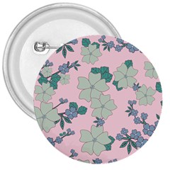 Vintage Floral Lilac Pattern Pink 3  Buttons by snowwhitegirl