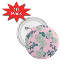 Vintage Floral Lilac Pattern Pink 1 75  Buttons (10 Pack) by snowwhitegirl