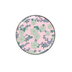 Vintage Floral Lilac Pattern Pink Hat Clip Ball Marker (4 Pack) by snowwhitegirl