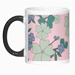 Vintage Floral Lilac Pattern Pink Morph Mugs by snowwhitegirl