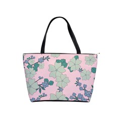 Vintage Floral Lilac Pattern Pink Classic Shoulder Handbag by snowwhitegirl