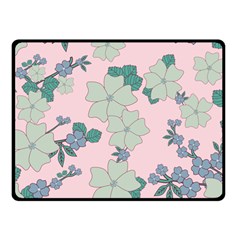 Vintage Floral Lilac Pattern Pink Fleece Blanket (small) by snowwhitegirl