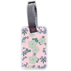 Vintage Floral Lilac Pattern Pink Luggage Tags (two Sides) by snowwhitegirl