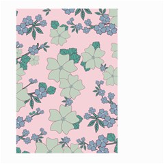 Vintage Floral Lilac Pattern Pink Large Garden Flag (two Sides) by snowwhitegirl