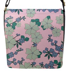 Vintage Floral Lilac Pattern Pink Flap Closure Messenger Bag (s) by snowwhitegirl