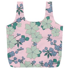 Vintage Floral Lilac Pattern Pink Full Print Recycle Bag (xl) by snowwhitegirl