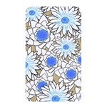 Vintage White Blue Flowers Memory Card Reader (Rectangular) Front