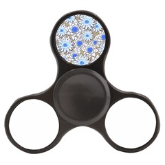 Vintage White Blue Flowers Finger Spinner