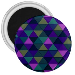 Blue Geometric 3  Magnets by snowwhitegirl