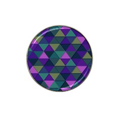 Blue Geometric Hat Clip Ball Marker (4 Pack) by snowwhitegirl