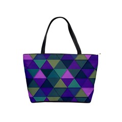 Blue Geometric Classic Shoulder Handbag by snowwhitegirl