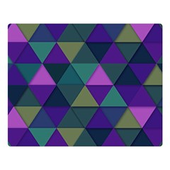 Blue Geometric Double Sided Flano Blanket (large)  by snowwhitegirl